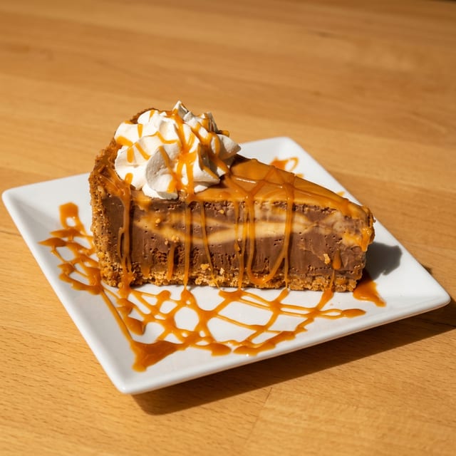 Salted caramel cheesecake.